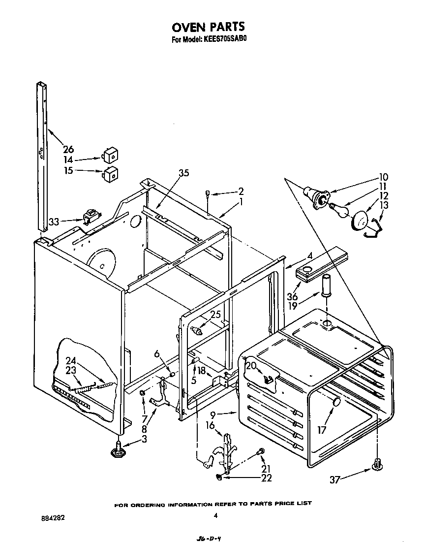 KitchenAid KEES705SWB0 oven diagram