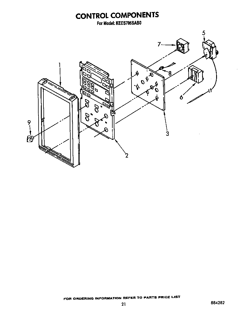 KitchenAid KEES705SWB0 control diagram
