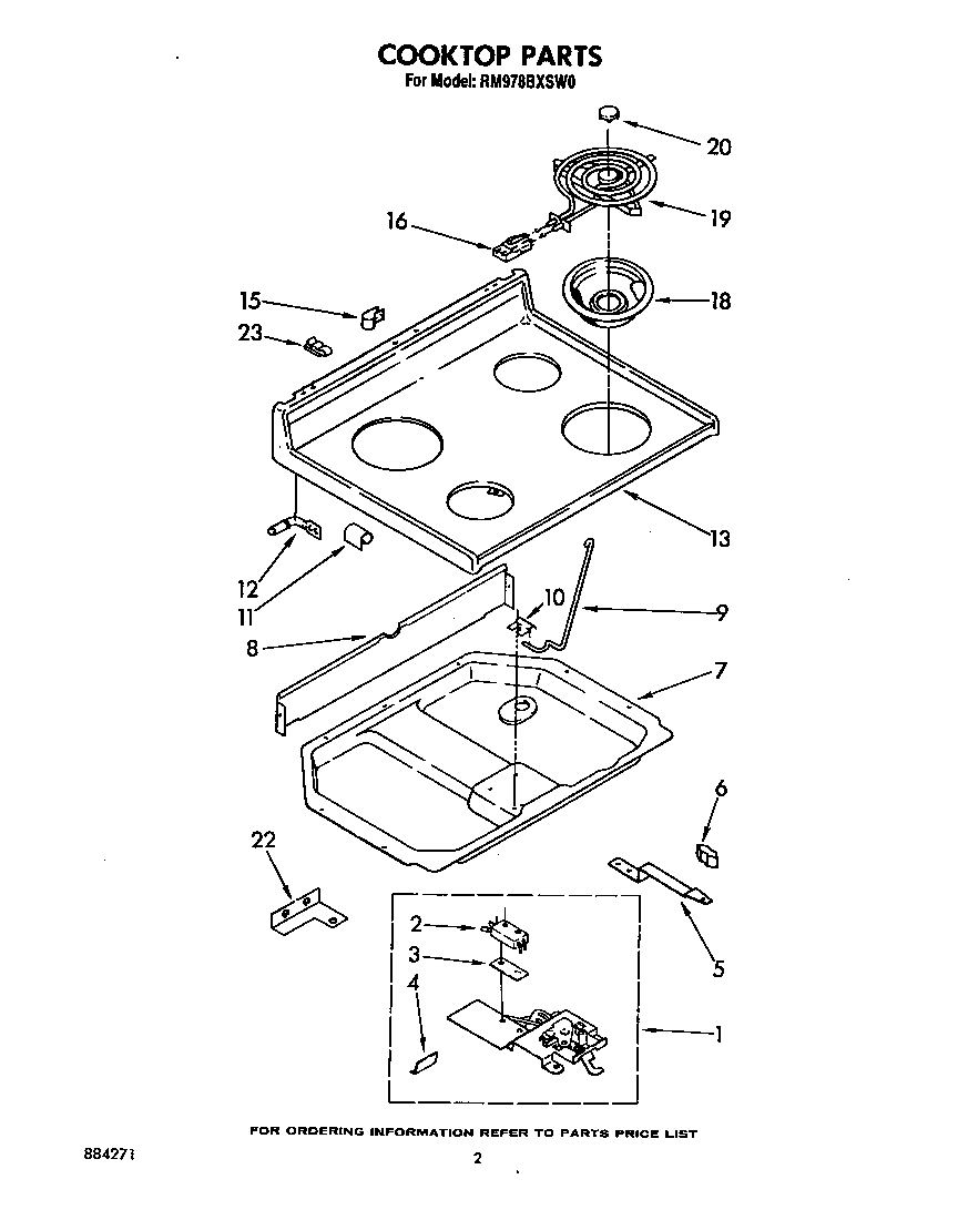 Whirlpool RM978BXSN0 cooktop diagram