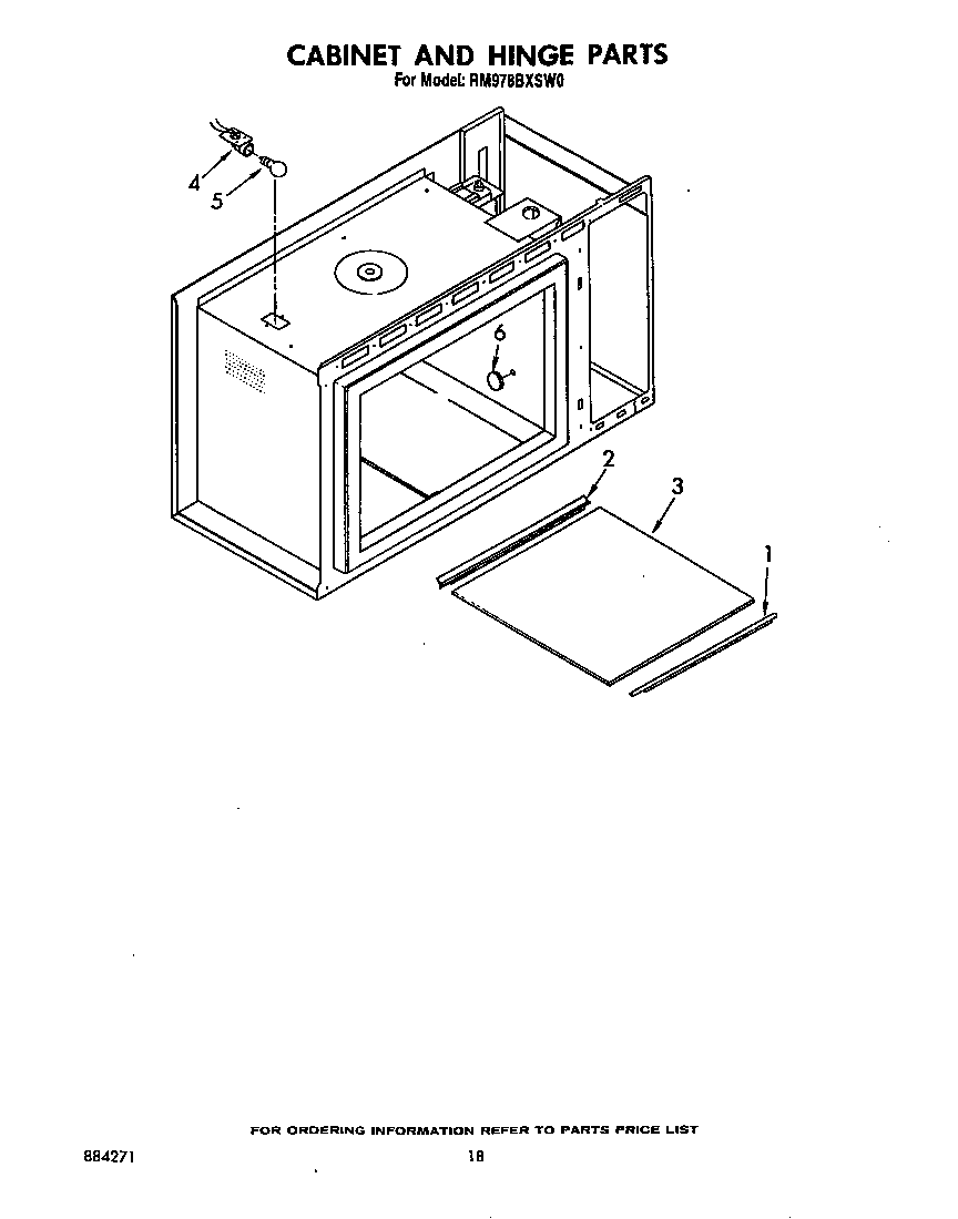 Whirlpool RM978BXSN0 cabinet and hinge diagram