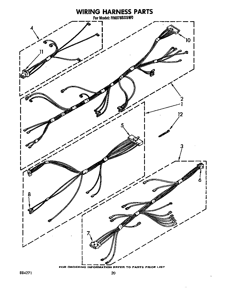 Whirlpool RM978BXSN0 wiring harness diagram