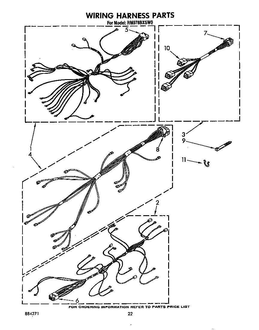 Whirlpool RM978BXSN0 wiring harness cont. diagram