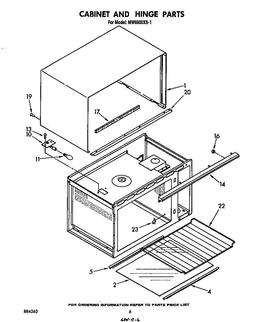 Whirlpool MW8900XS1 cabinet and hinge diagram