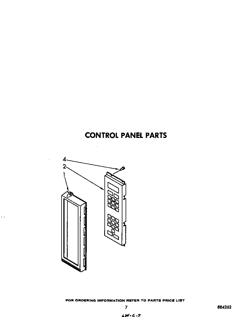 Whirlpool MW8900XS1 control panel diagram
