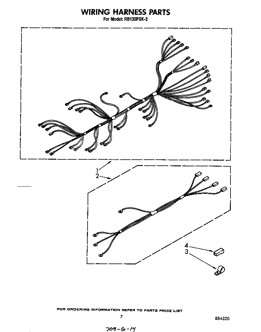 Whirlpool RB130PXK3 wiring harness diagram
