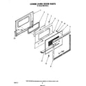 Whirlpool RB275PXK0 lower oven door diagram