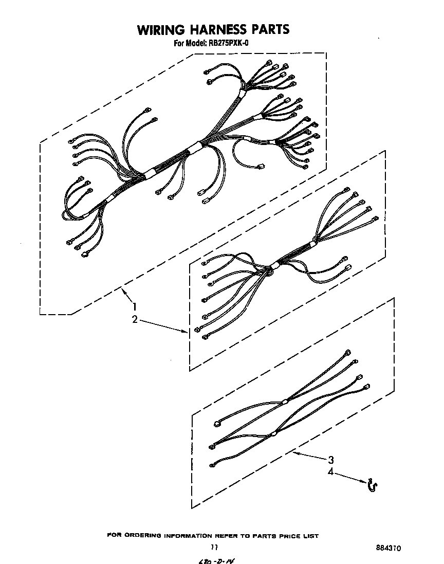 Whirlpool RB275PXK0 wiring harness diagram