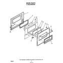 Whirlpool RS6300XKW3 oven door diagram