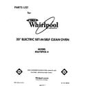 Whirlpool RS670PXK4 front cover diagram