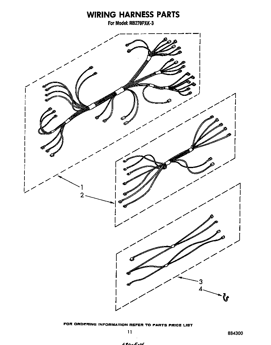 Whirlpool RB270PXK3 wiring harness diagram