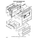 KitchenAid KEES702SWB1 door and drawer diagram