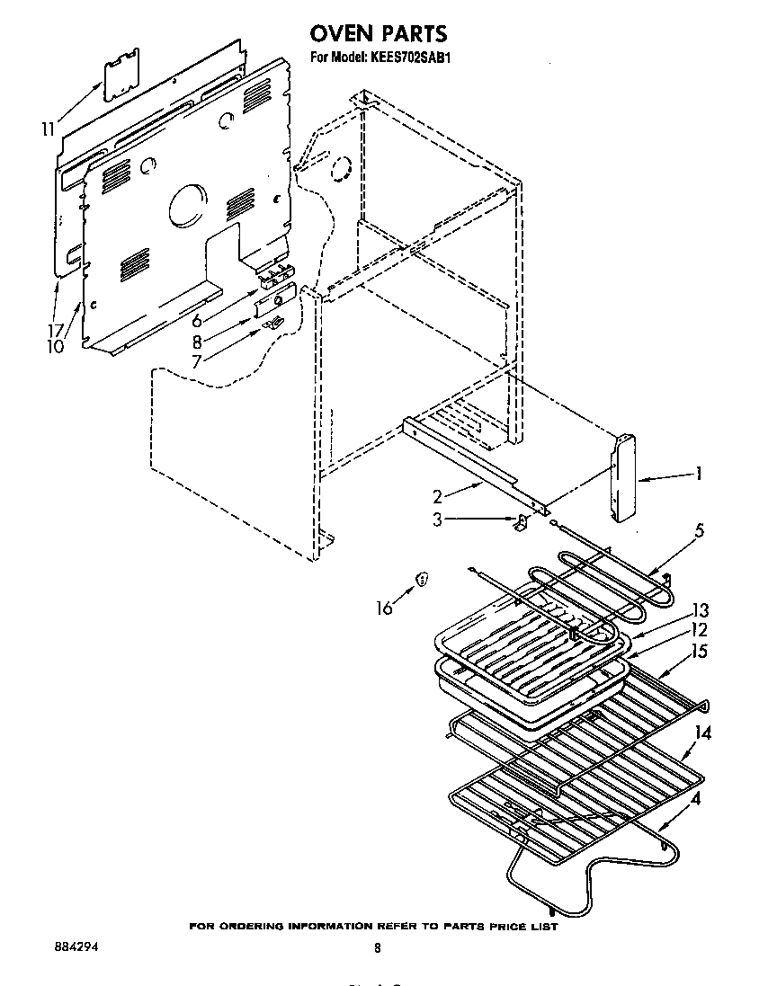 KitchenAid KEES702SWB1 oven diagram