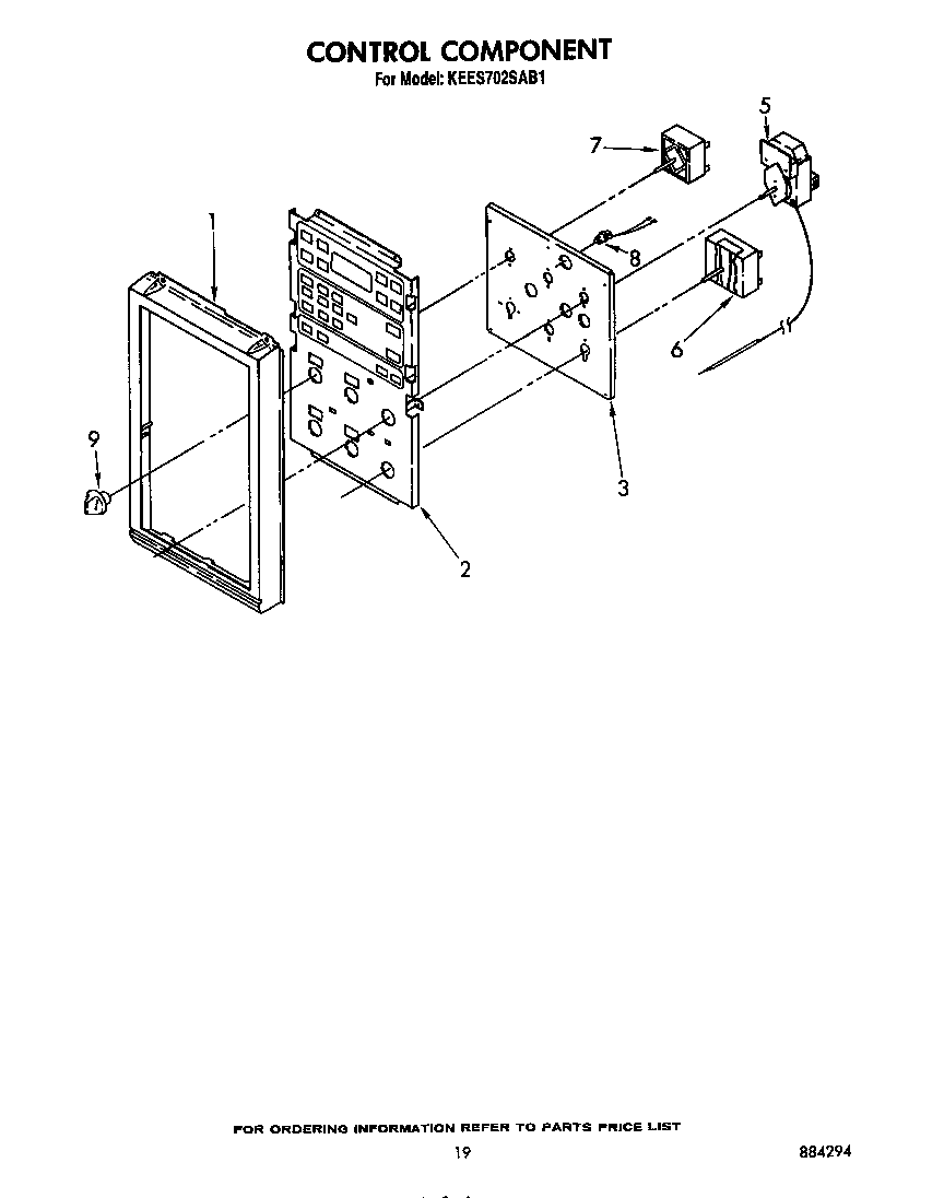 KitchenAid KEES702SWB1 control diagram
