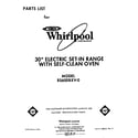 Whirlpool RS600BXV0 front cover diagram
