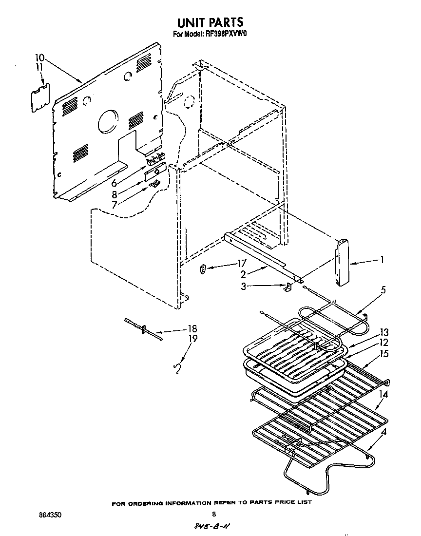 Whirlpool RF398PXVW0 unit diagram