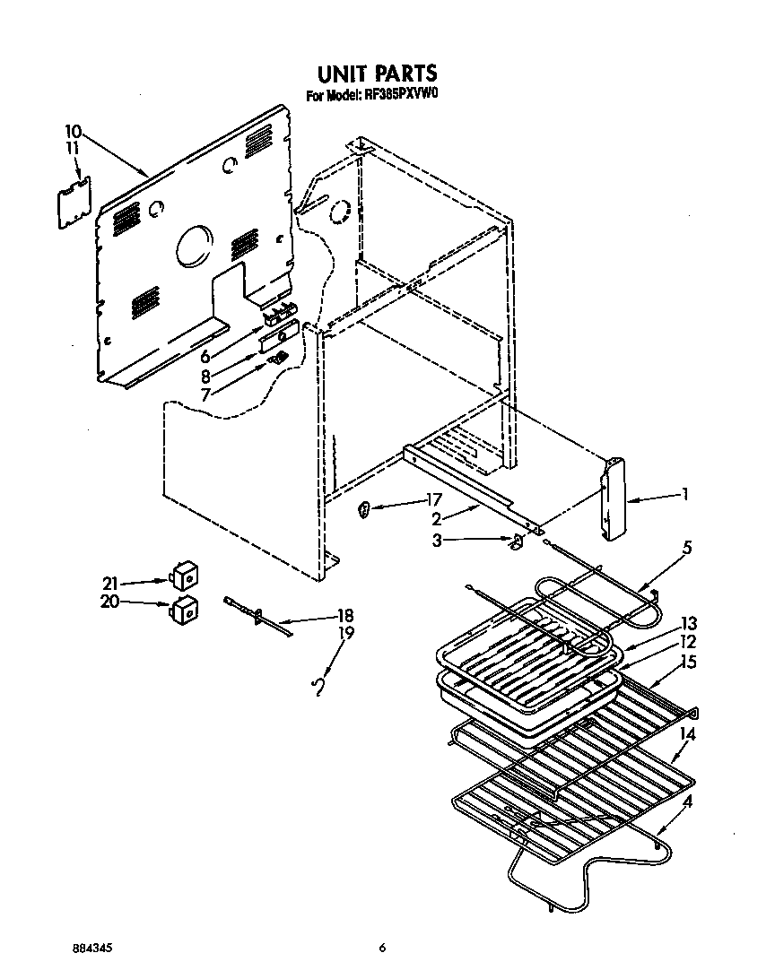 Whirlpool RF385PXVW0 unit diagram