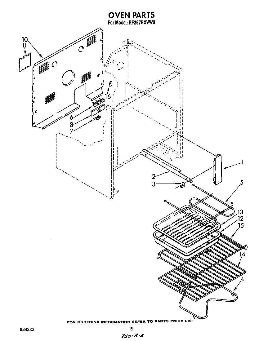 Whirlpool RF367BXVW0 oven (continued) diagram