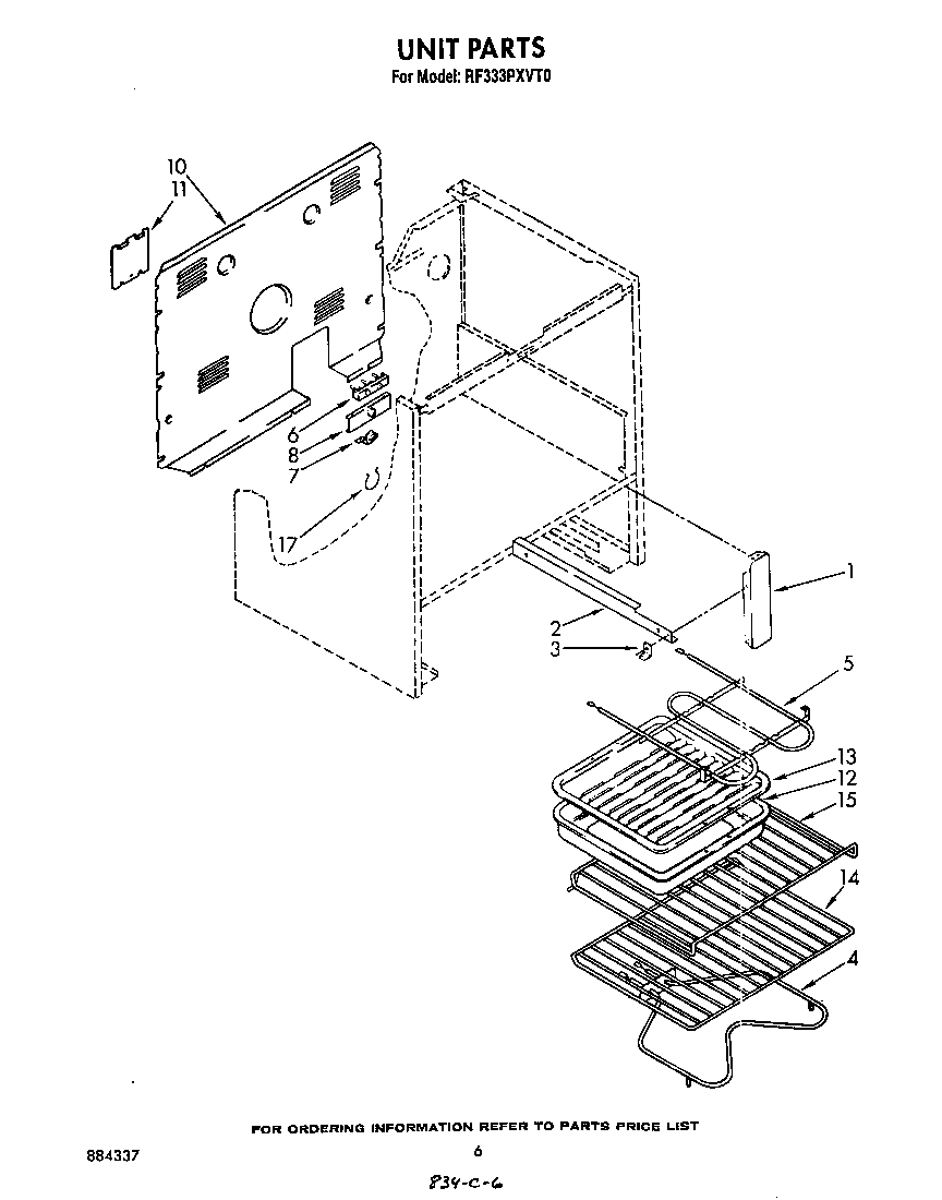 Whirlpool RF333PXVT0 unit diagram