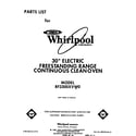 Whirlpool RF3300XVW0 front cover diagram