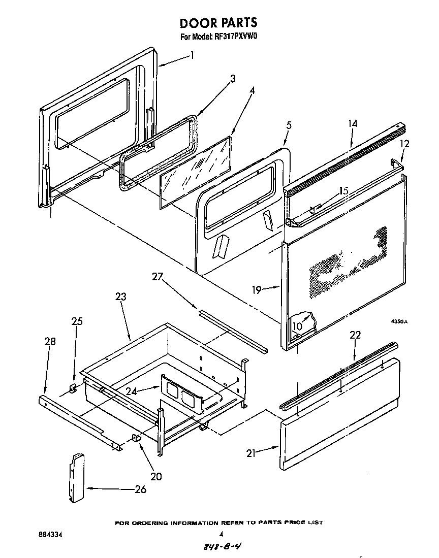 Whirlpool RF317PXVW0 door diagram