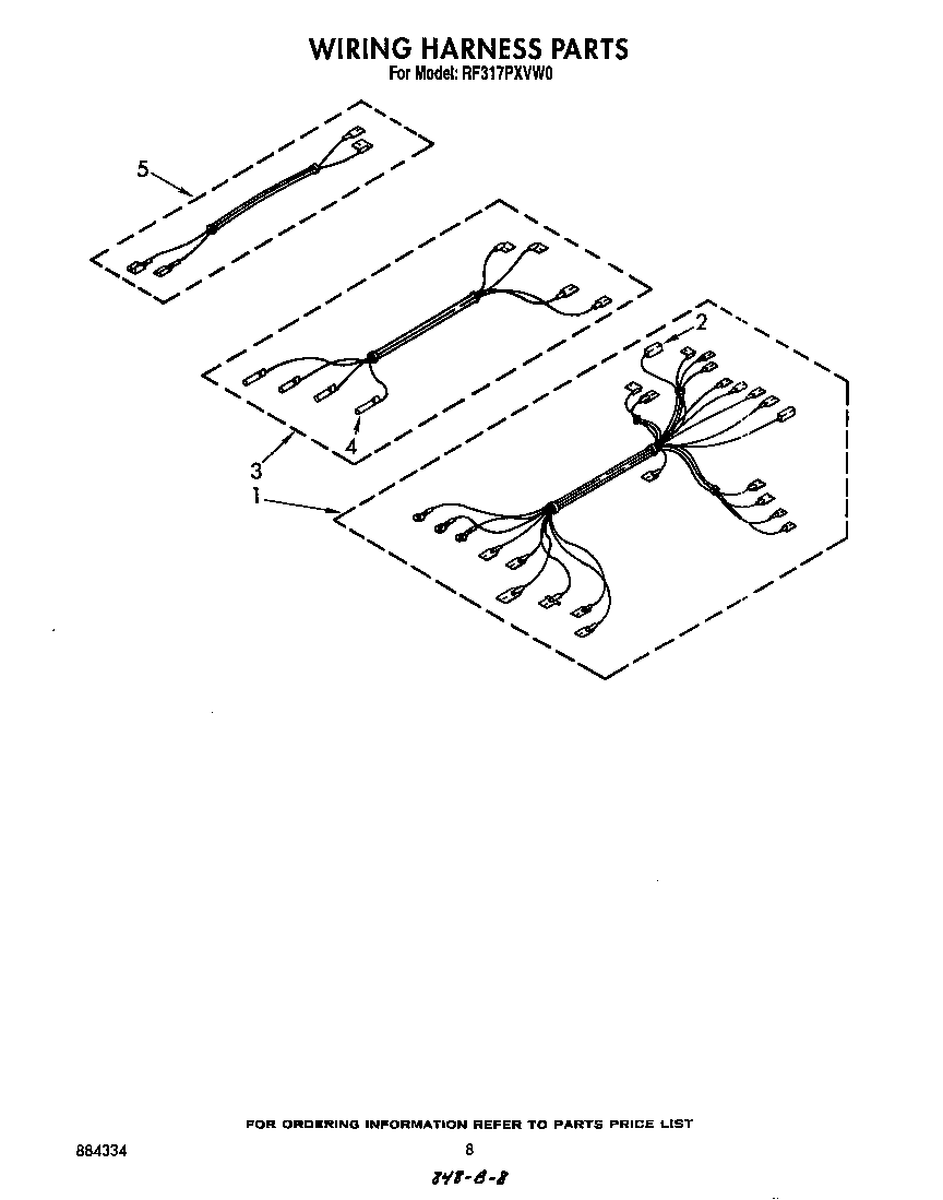 Whirlpool RF317PXVW0 wiring harness diagram
