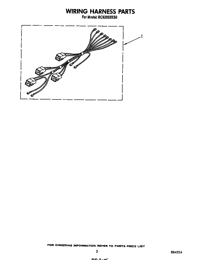Whirlpool RC8200XKS0 wiring harness diagram