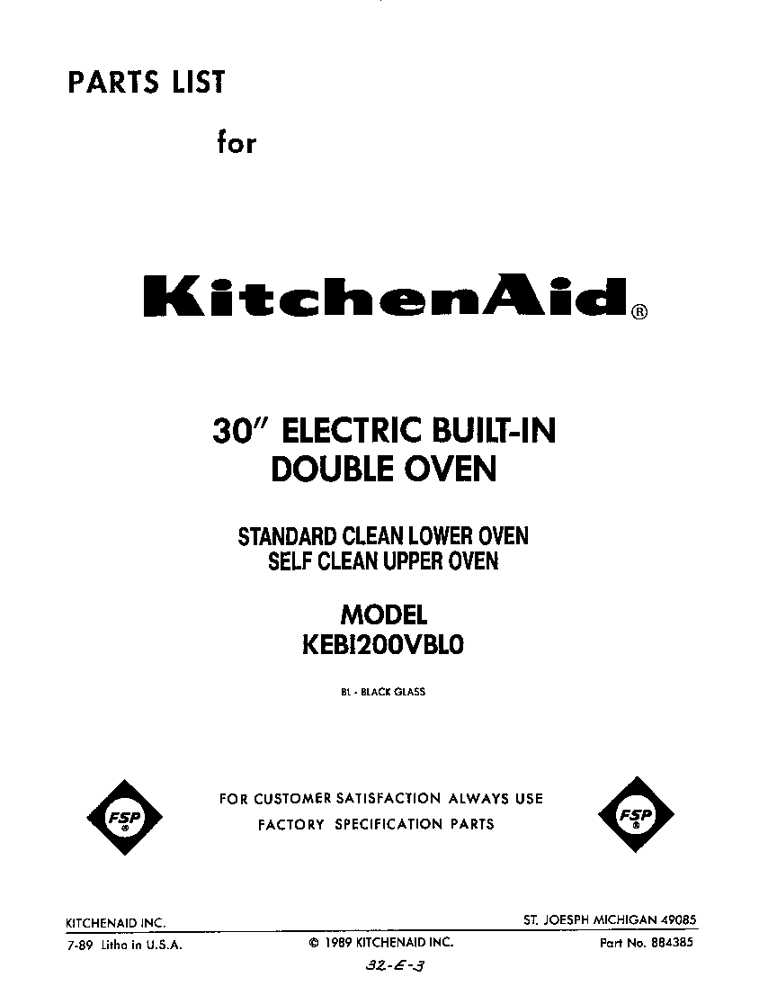 KitchenAid KEBI200VBL0 front cover diagram