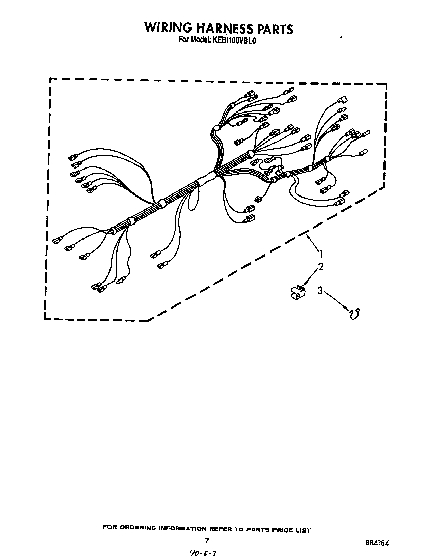 KitchenAid KEBI100VBL0 wiring harness diagram