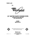 Whirlpool RB275PXV0 front cover diagram