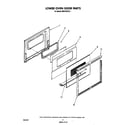Whirlpool RB275PXV0 lower oven door diagram