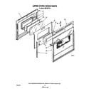 Whirlpool RB275PXV0 upper oven door diagram