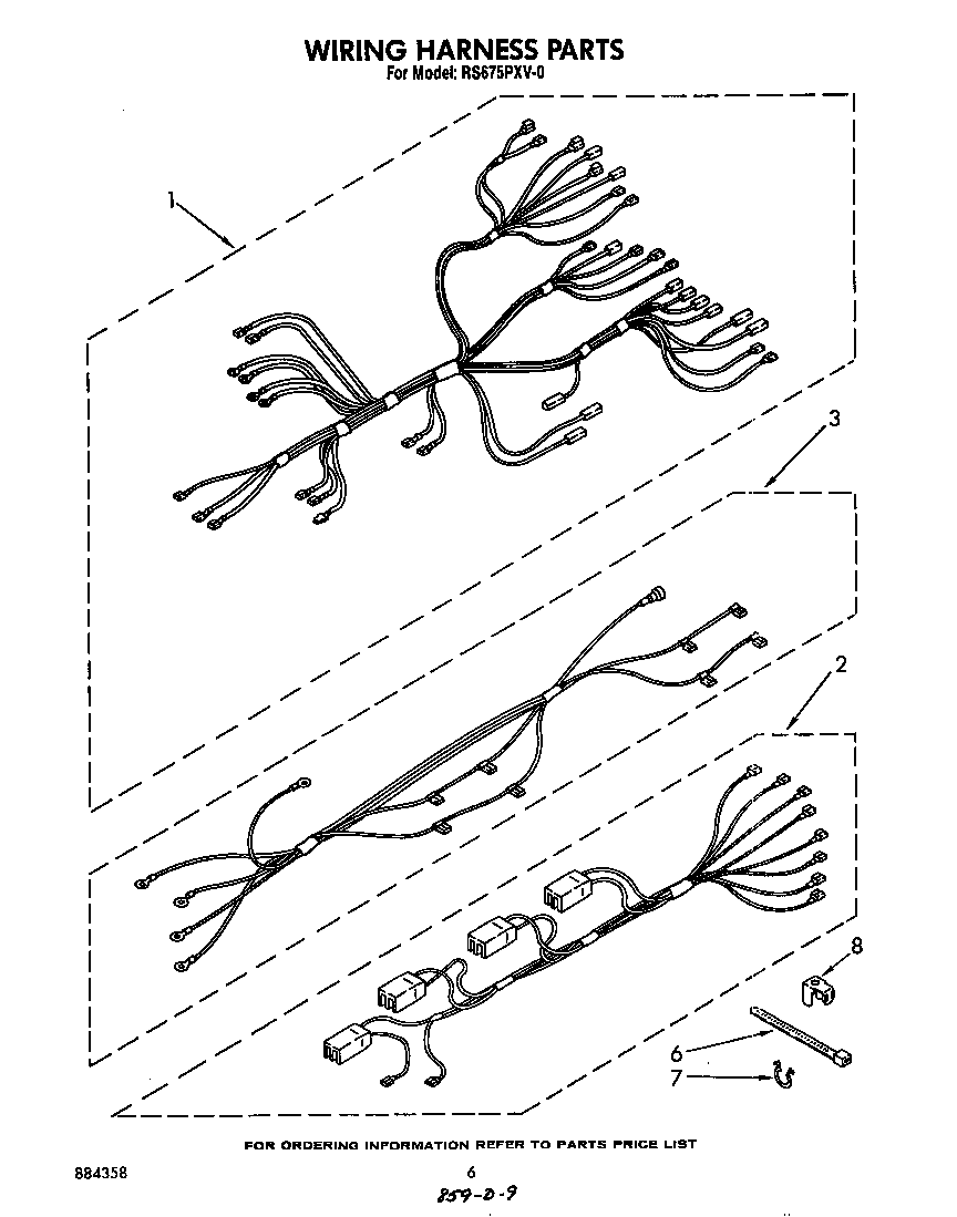 Whirlpool RS675PXV0 wiring harness diagram