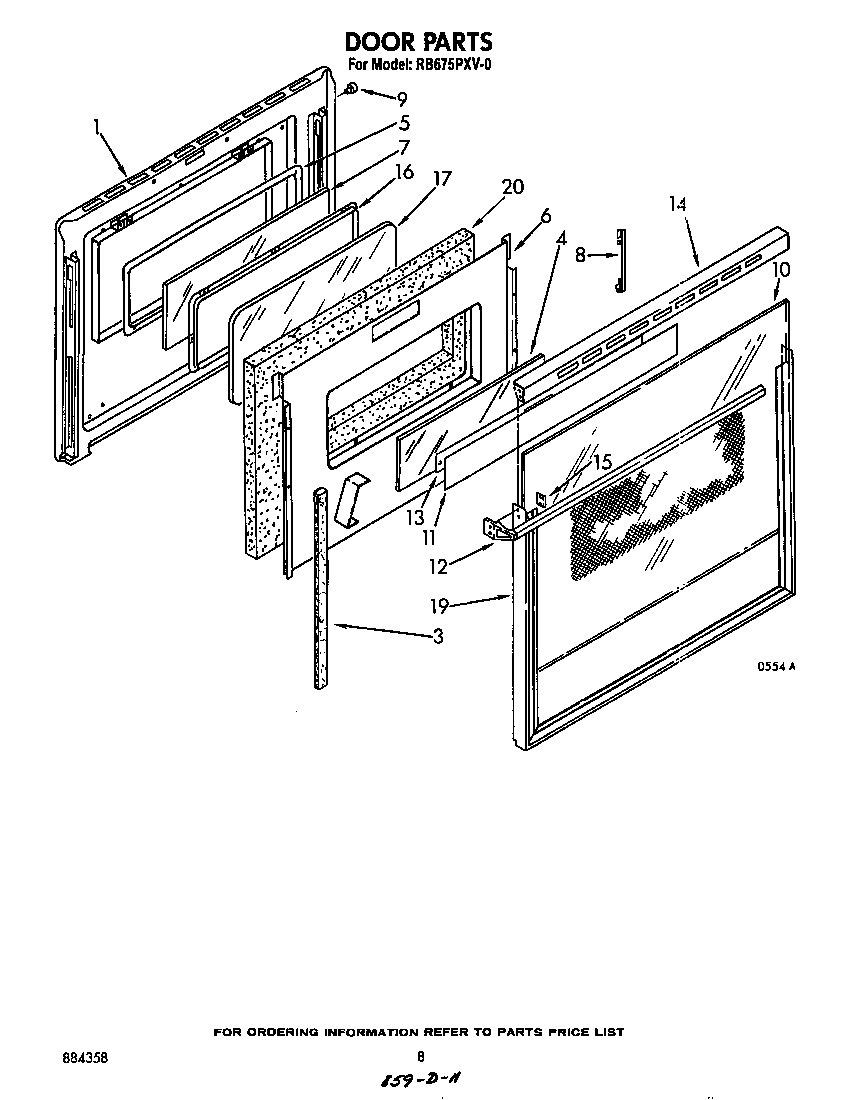 Whirlpool RS675PXV0 door diagram