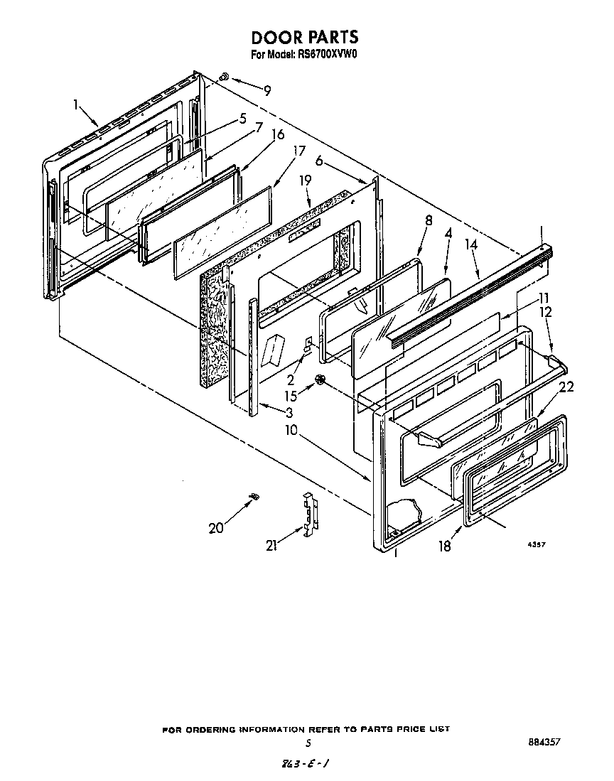 Whirlpool RS6700XVW0 door diagram