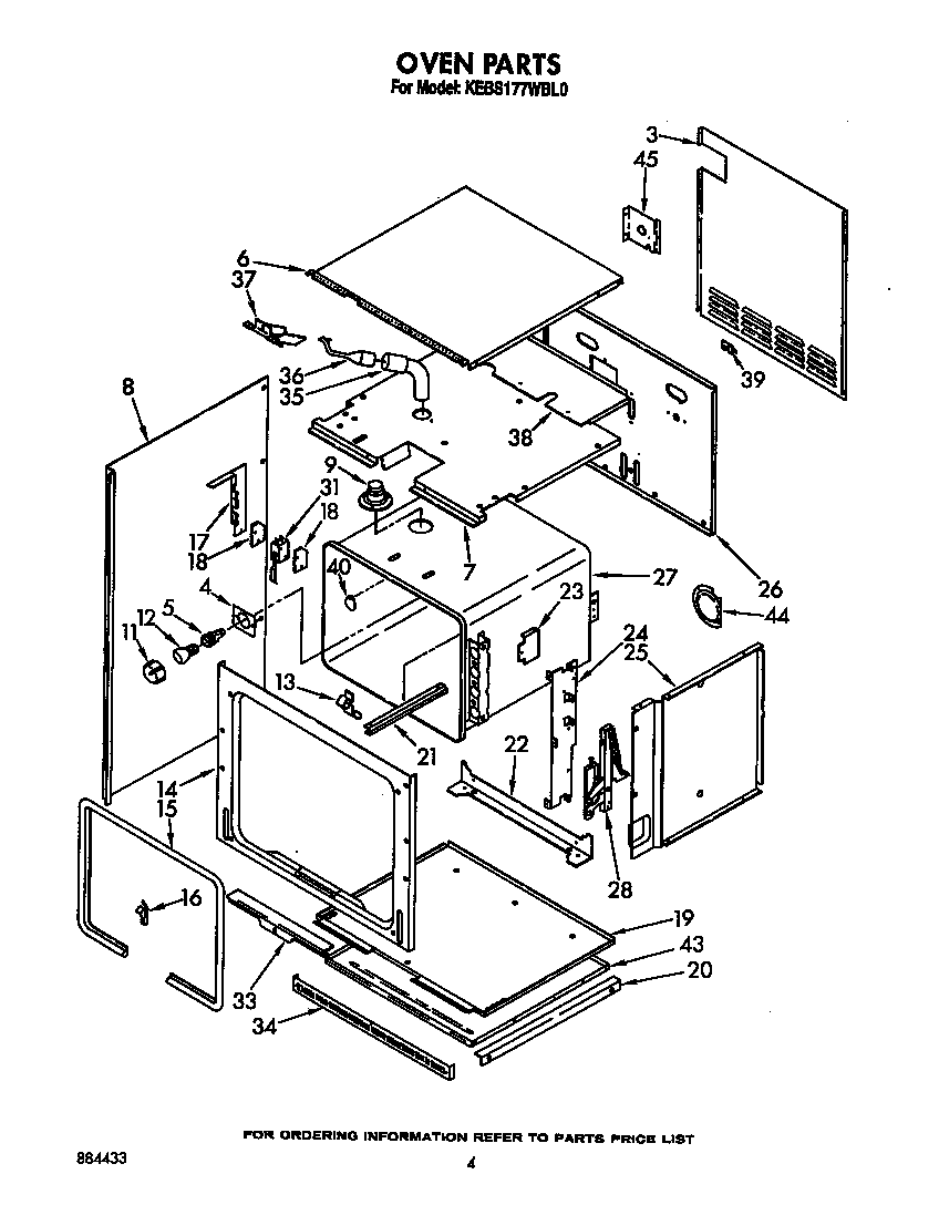 KitchenAid KEBS177WWH0 oven diagram