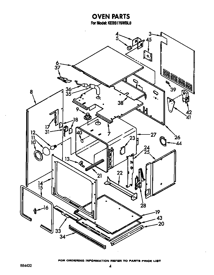 KitchenAid KEBS176WBL0 oven diagram