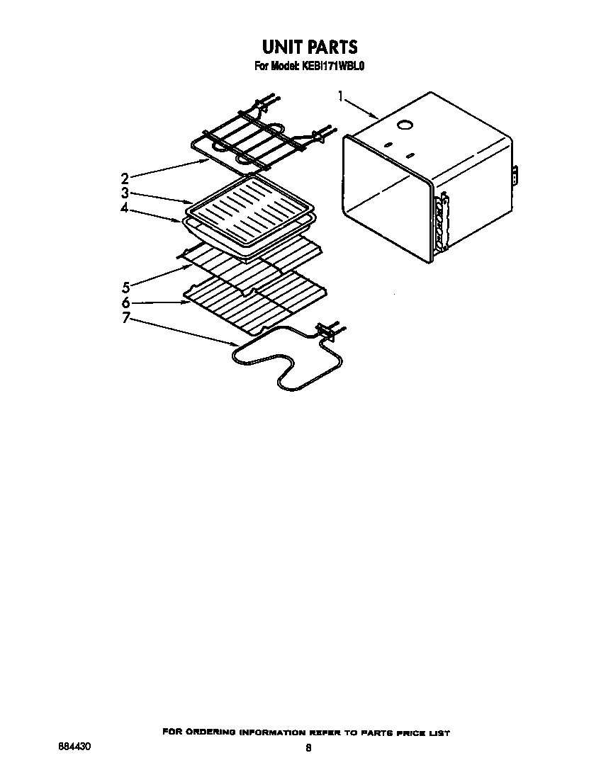 KitchenAid KEBI171WBL0 unit diagram