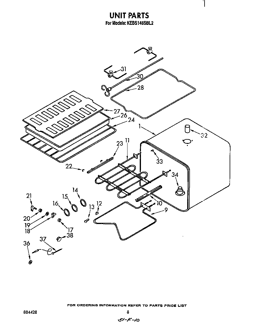 KitchenAid KEBS146SBL2 unit diagram