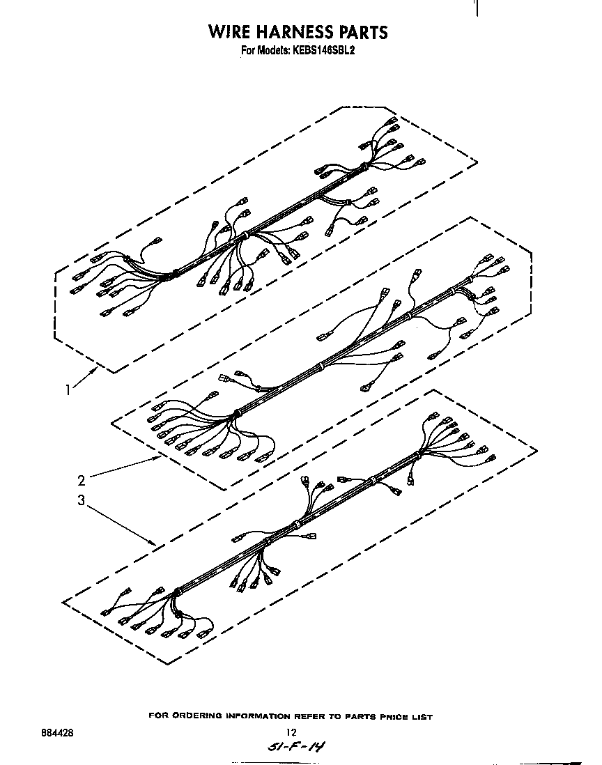 KitchenAid KEBS146SBL2 wire harness diagram