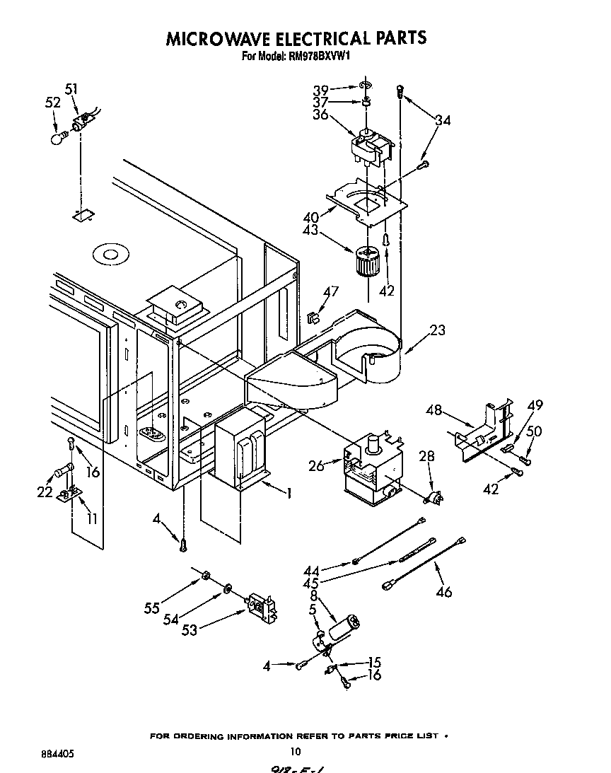Whirlpool RM978BXVW1 microwave electrical diagram