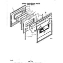 Whirlpool RB276PXV1 upper oven door diagram