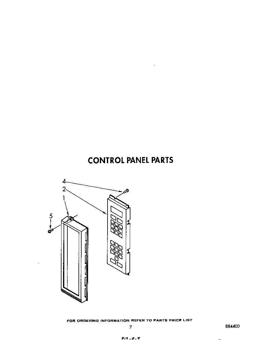 Whirlpool MW8900XS4 control panel diagram