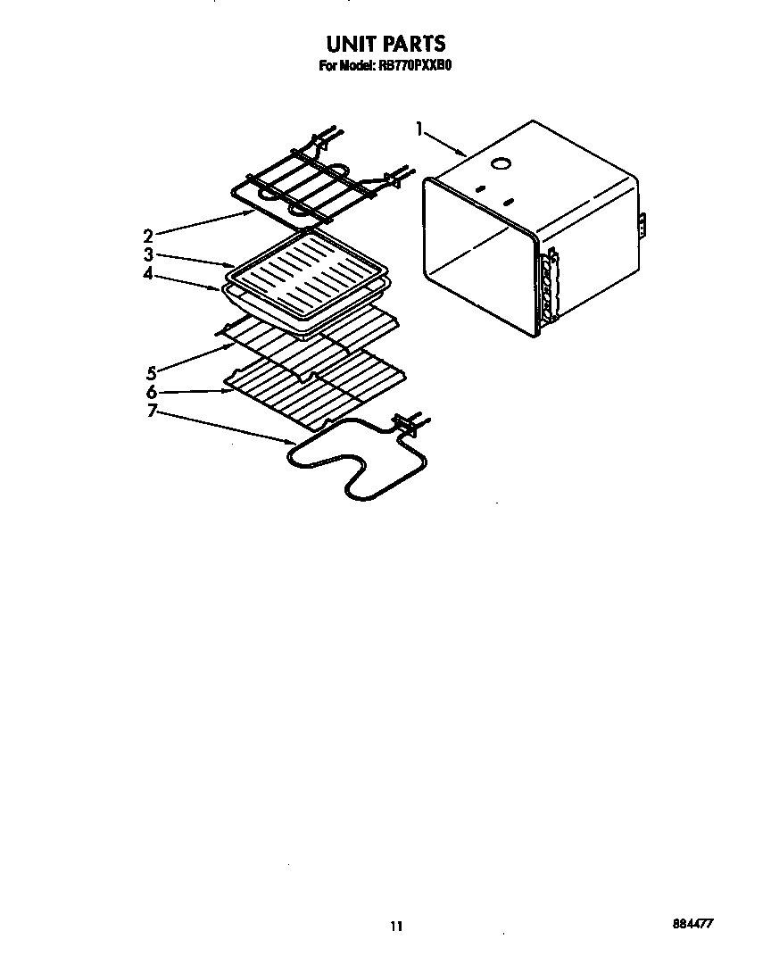 Whirlpool RB770PXXB0 unit diagram