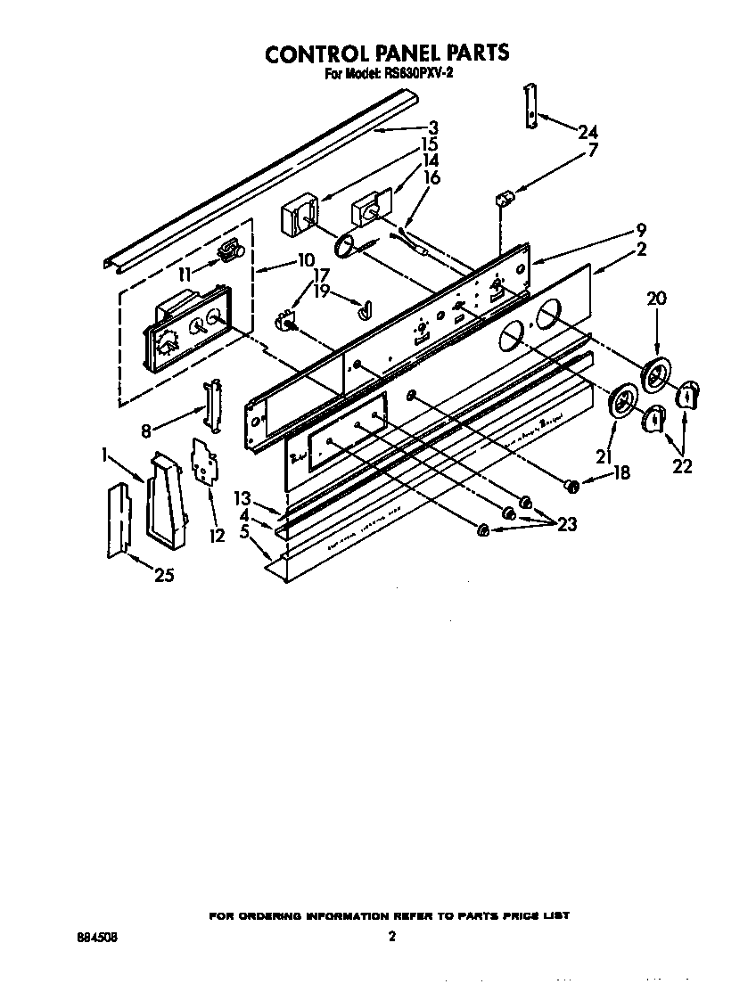 Whirlpool RS630PXV2 control diagram