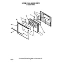 Whirlpool RB170PXXB1 upper oven door diagram