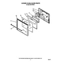 Whirlpool RB170PXXB1 lower oven door diagram