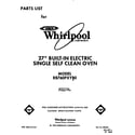 Whirlpool RB760PXYB0 front cover diagram