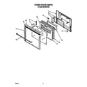 Whirlpool RB160PXYB0 oven door diagram