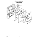 Whirlpool RB1005XYW0 oven door diagram
