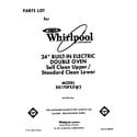 Whirlpool RB170PXXW3 front cover diagram